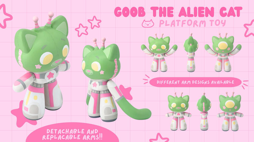 Goob the Alien Cat: Platform Toy Goob the Alien Cat: Platform Toy