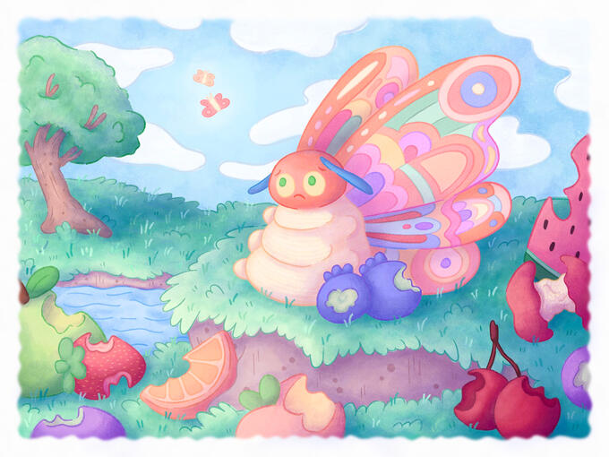 Narrative Illustration: A Very Hungry Butterfly Narrative Illustration: A Very Hungry Butterfly