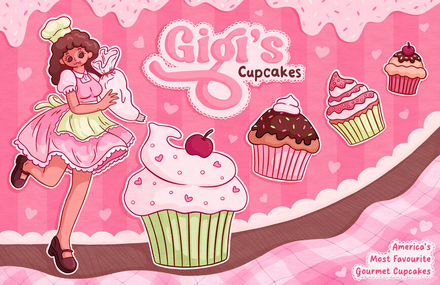 Gigi's Cupcakes: Mock Advertising Poster